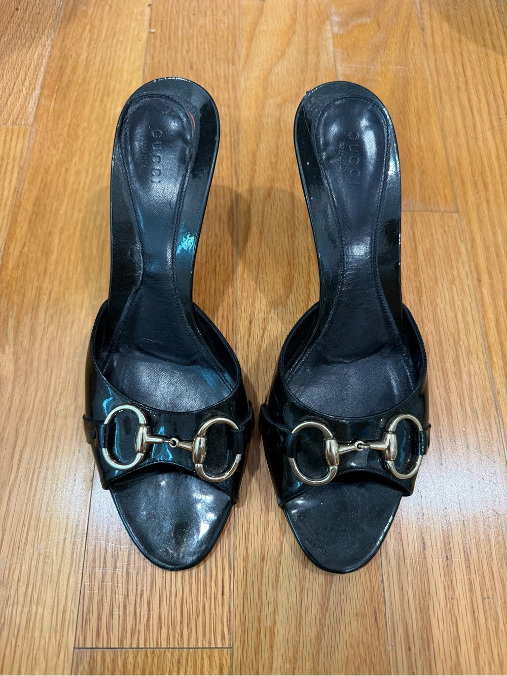 Gucci Patent Leather Horsebit Heels